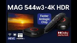 MAG 544w3 4K HDR Streaming Box &mdash; Faster Amlogic Chip, Wi-Fi + Ethernet, HEVC & Dolby Audio