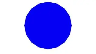 Blue Hexadecagon White Background Down To Up