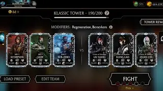 Klassic Tower FATAL 190 Battle + Rewards Opening Mortal Kombat Mobile Gameplay