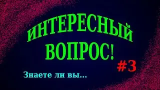 Интересный вопрос! #3