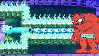 Torchwood vs Snow Pea vs All Zombies Fight - Plants vs Zombies