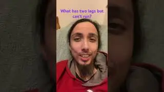 What has two legs but cannot run? #funny #comedy #satire