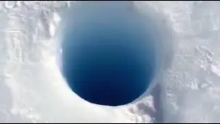 The sound of a chunk of ice dropped down a bore hole.