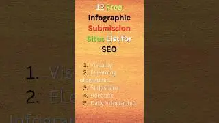 12 Infographic Submission Sites List For SEO 🔥#shortsfeed #infographic #offpagrseo#backlink #shorts