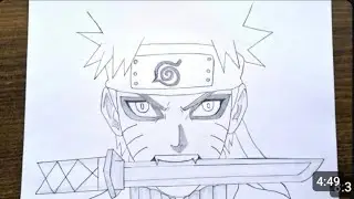How to draw Naruto Biting knife || easy anime pencil sketch drawing step by step 