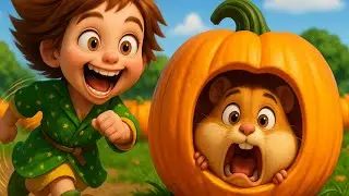 Funny Pumpkin Chase! 😂 Pipkin&rsquo;s Shocked Face Will Make You Laugh | 3D Animation for Kids