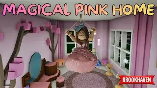 The Most Beautiful Pink Witch House in Brookhaven RP! | Roblox House Tour