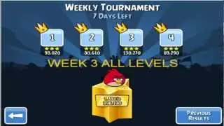 Angry Birds Friends Week 3 All LevelsTournament Facebook