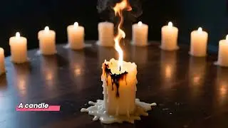 The Candle's Flame Courage Over Fear  #LiveBravely #BurnBright #FearlessLiving #Inspiration #Candle