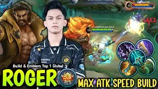 THANK YOU RRQ SKYLAR FOR ROGER NEW ATK SPEED BUILD IS BROKEN DAMAGE - BUILD TOP 1 GLOBAL ROGER