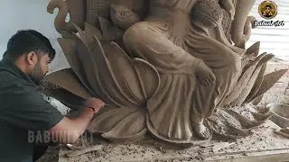 Lakshmi murti making part 4 / Lakshmi Idol making 2023 #mahalaxmimaking #Lakshmi #babuniart