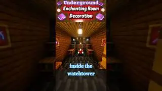 Enchanting Room Decoration inside the Watchtower (underground) #minecraftbuilds #minecraftshorts