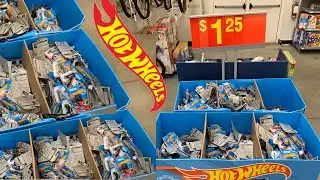 SIX BINS OF HOT WHEELS!!! TREASURE HUNT??? HOT WHEELS HUNTING AT WALMART