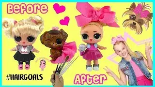 LOL Surprise Hairgoals Makeover Series 5 Custom Doll Jojo Siwa & Bow Bow LOL Surprise DIY Kids  Toys