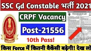 CRPF Recruitment 2021 || CRPF Vacancy 2021 || CRPF UPCOMING JOBS || Govt Jobs in 2021