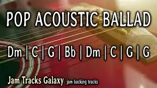 POP ACOUSTIC BALLAD Guitar Jam Backing Track/Type Beat in Dm (92 bpm)