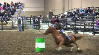 Chelsea Moore wins the Barrel Racing at Canada's 2012 Ultimate Cowgirl Challenge in Ponoka, AB