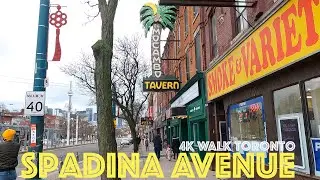 TTC Spadina Subway Station - Spadina Ave. - Queens Quay West: 4K Slow Walk Downtown Toronto, Canada