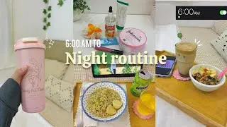 6 AM Morning to Night Routine | Productive & aesthetic vlog 