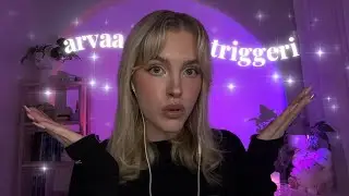 ASMR SUOMI arvaa triggeri (sulje silmät) | guess the trigger | eyes closed asmr
