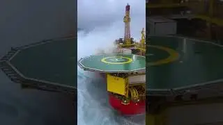 100FT MONSTER WAVE HITS NORTH SEA RIG &ndash; STAY OR RUN? 😱 #NorthSea #OilRig #Storm #BigWave
