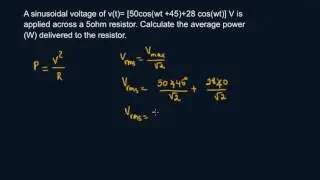 RMS Voltage-Average Power Problem