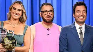 U.S. Open Champions Carlos Alcaraz and Aryna Sabalenka Crash Jimmy's Monologue | The Tonight Show