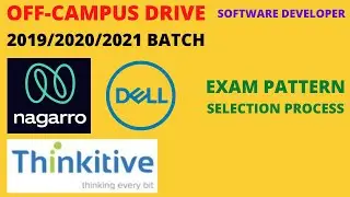 Off-Campus drive 2021 | Thinkitive | Nagarro | Dell | 2019/2020/2021 Batch | ₹4-6lpa