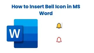 How to Insert Bell Icon in MS Word | Bell Symbol Shortcut Code