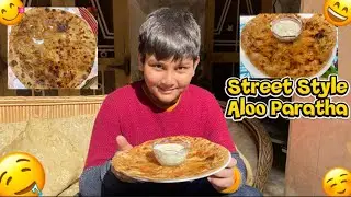 Street Style Crispy Aloo Paratha🤤|How To Make Aloo Paratha🫓| azAn vlogx