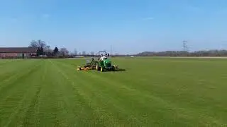 John Deere 3045R Compact Tractor Mowing With 15 Foot Finishing Mower !!!