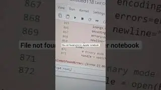 How to fix the'File not Found' error in jupyter Notebook  #python #pythonprogramming #pythontutorial