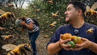 NOS SIGUIERON LAS ABEJAS por CORTAR MANDARINAS | Fruta de verano