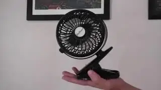 SkyGenius Battery Operated Clip Fan,Small Portable Fan Powered by Rechargeable Battery