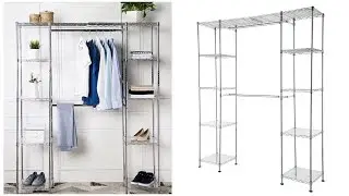 How to build the Amazon Basics Expandable Metal Hanging Storage Closet with Shelves
