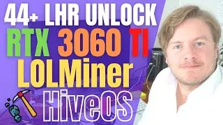 My 44MHS++ RTX 3060 Ti LHR Unlock Overclock Settings in HiveOS With LolMiner