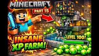INSANE XP Farm = LEVEL 100! 🔥 | Minecraft Part 15 |#gameplay #minecraft #technogamerz