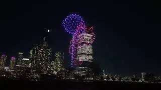 Drone show in Liberty state park.