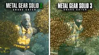 The Pain Boss Fight Comparison - Metal Gear Solid Delta vs Original MGS3
