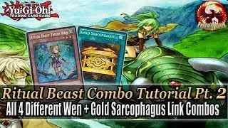 Yu-Gi-Oh! RITUAL BEAST Link Combo Tutorial (w/ Ulti-Kimunfalcos) #2: 4 Wen + Gold Sarcophagus Combos