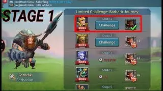 lords mobile limited challenge barbaric journey stage 1
