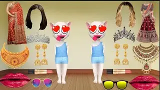 Talking Tom two Billy makeup video funny lipstick,taj,best,color cat makeup video @Magicstudio3 💄💄