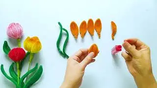 How to make flowers Tulip with  pipe cleaner