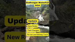 Dudhsagar waterfall Goa-New Rules | Do not use railway track #shorts #dudhsagarwaterfalls