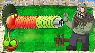 Plants vs Zombies Battlez | 1 Gatling Pea Hack vs Giant-Wall nut&dagger; vs Dr.Zomboss
