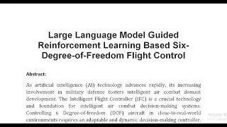 Large Language Model Guided Reinforcement Learning Based Six Degree of Freedom Flight Control