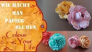 Wie macht man Papierblumen f&uuml;r ein Scrapbook Album