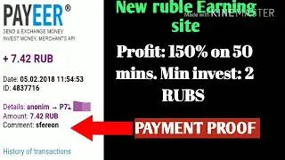 New ruble Investment sites Earn 150% on 50 mins -  min invest 3 RUB