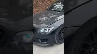 E92 🖤 #bmw #n54 #335i #turbo #custom #headlights #mods #upgrades #carbonfiber #black #apex #north