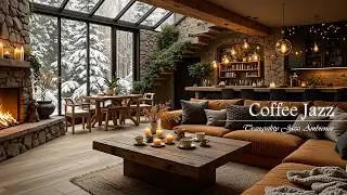 Cozy Cafe Jazz Ambience in the Forest | Coffee and Tranquil Morning Jazz Music for Work, Study